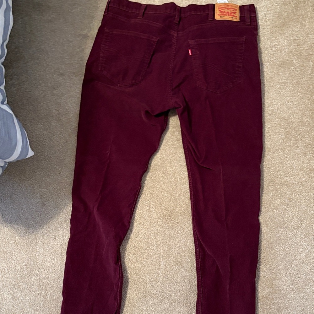 Levi's Burgundy Corduroy Pants
